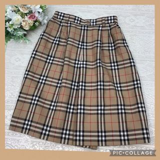 バーバリー(BURBERRY)の💗　バーバリー　ノバチェック　キュロットスカート　ウール 100％　M(キュロット)