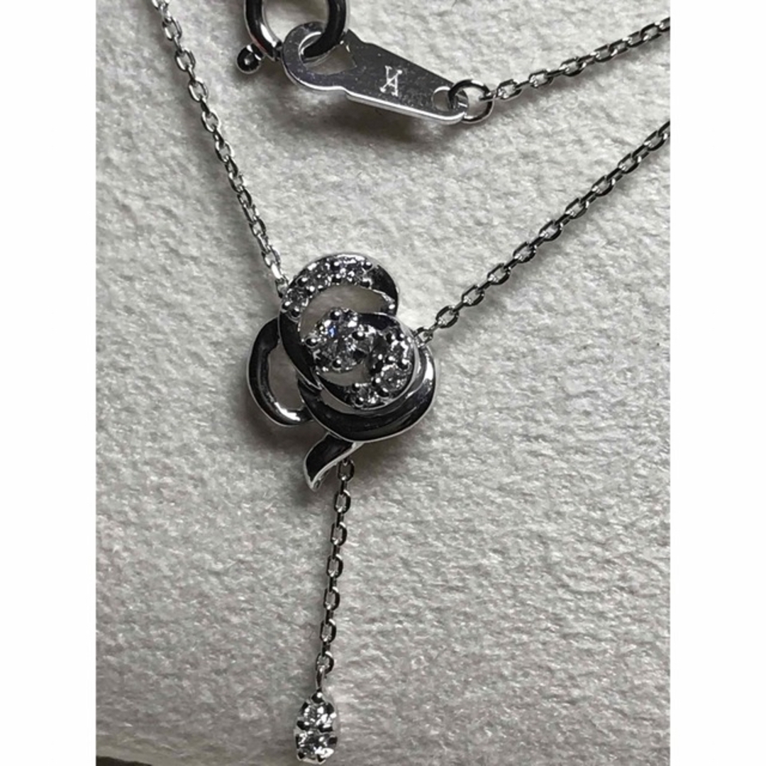 ヴァンドーム青山 ダイヤモンド クリスティーヌ ネックレス K18WG 1.9g-