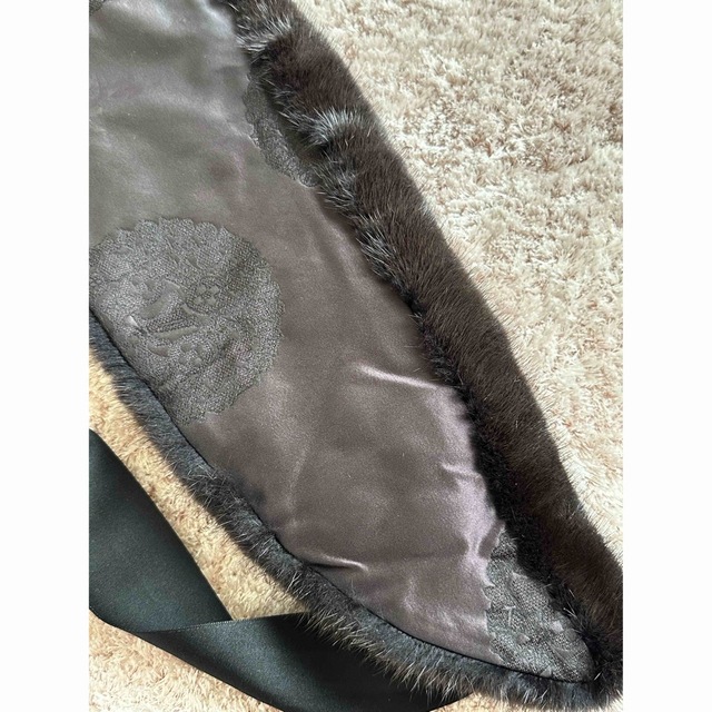 ルイヴィトン LOUIS VUITTON ミンクフラワー ストール マフラー