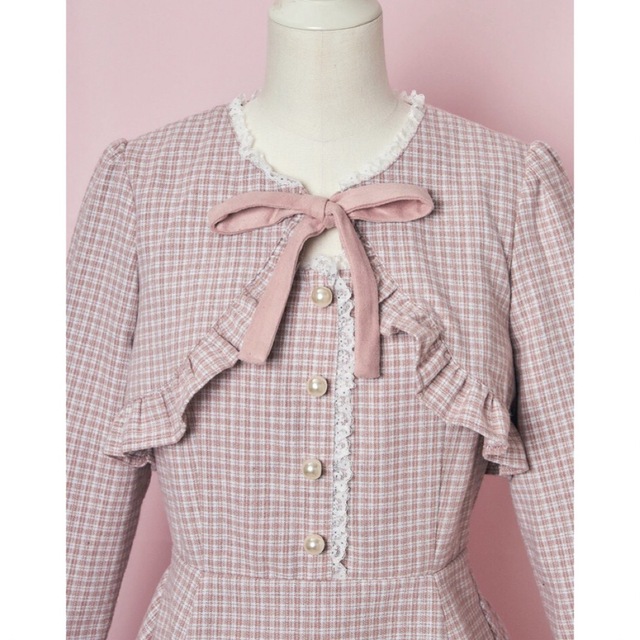 Angelic Pretty(アンジェリックプリティー)の新品mellfymemory★Love classy girlワンピース ピンク レディースのワンピース(ひざ丈ワンピース)の商品写真