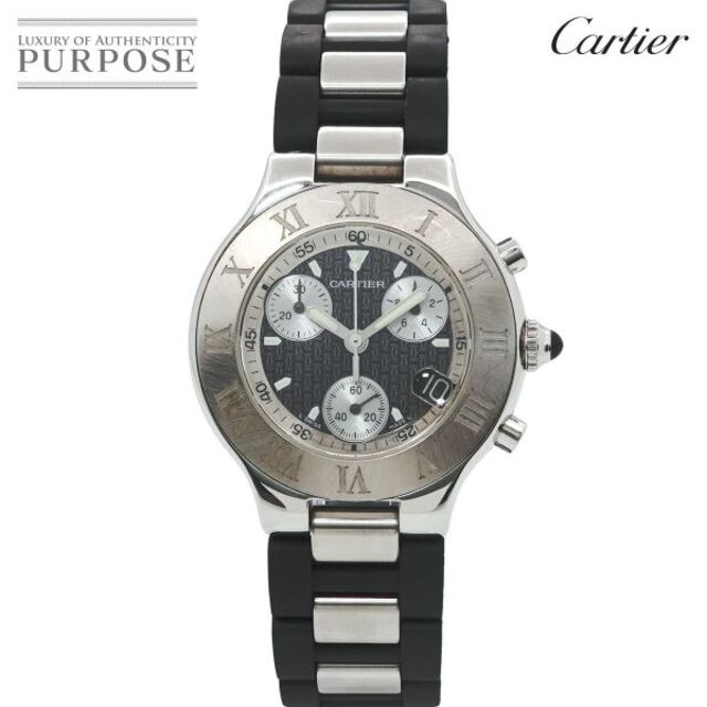 Cartier - カルティエ Cartier マスト21 クロノスカフ ヴァンティアン W10125U2 クロノグラフ メンズ 腕時計 Must 21 Chronoscaph VLP 90182953