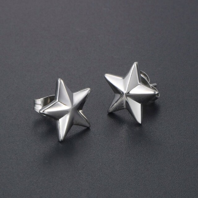 (1327) スタッズ 星 スター サージカルステンレス ピアス 両耳 2個 メンズのアクセサリー(ピアス(両耳用))の商品写真