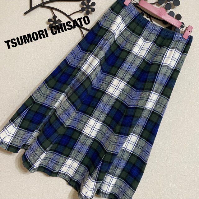TSUMORI CHISATO(ツモリチサト)のツモリチサト TSUMORI CHISATO チェックスカート 日本製 レディースのスカート(ロングスカート)の商品写真