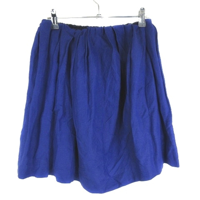 URBAN RESEARCH(アーバンリサーチ)のアーバンリサーチ スカート フレア ミニ ウエストゴム 麻 リネン 無地 F 青 レディースのスカート(ミニスカート)の商品写真