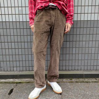 ラングラー(Wrangler)のラングラー Wrangler ARIZONA コーデュロイパンツ 細畝 テーパード ストレッチ サイズ：W34 L28 ブラウン古着 【中古】(スラックス/スーツパンツ)