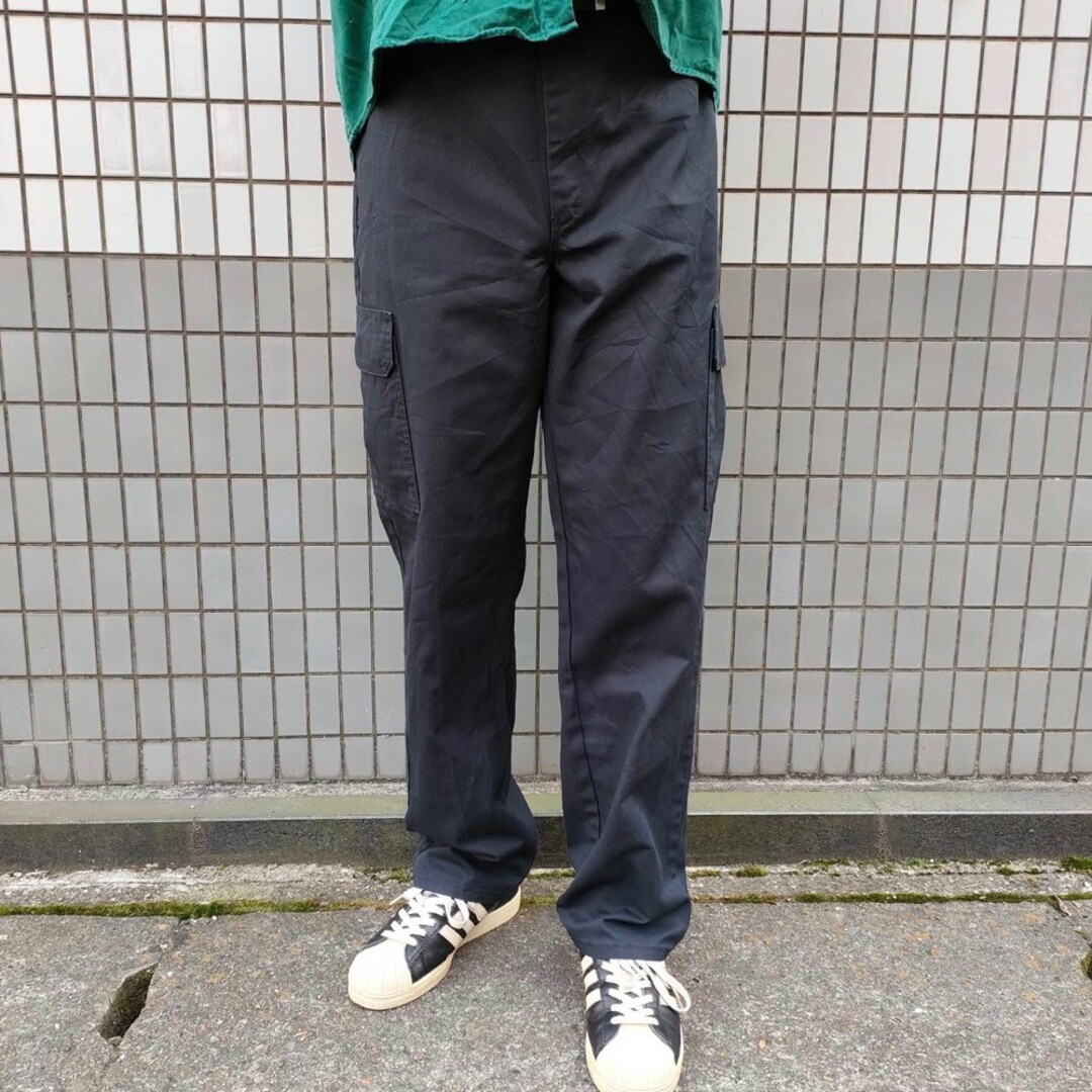 ディッキーズ Dickies カーゴ ワークパンツ 無地 サイズ：W36 L33 ブラック 【中古】 | フリマアプリ ラクマ