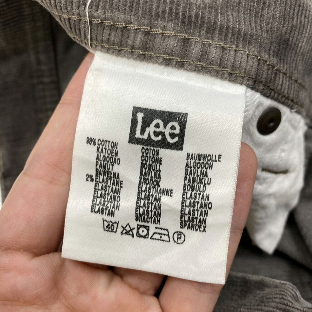 リー Lee コーデュロイパンツ 細畝 ストレート ストレッチ BROOKLYN サイズ：W34 L27.5 ブラウン系 ユーロ古着 【中古】