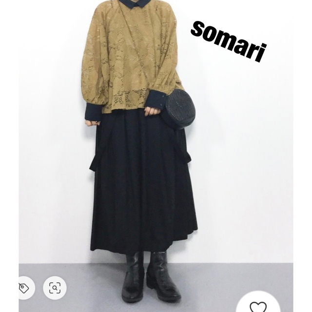 somari(ソマリ)のソマリ somari  サスペンダー付きプリーツスカート レディースのスカート(ロングスカート)の商品写真