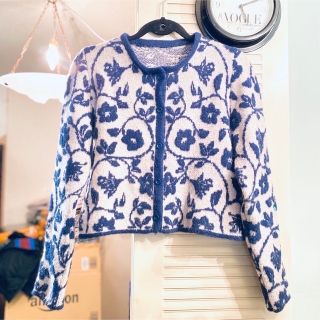 ZARA コンビ ドローストリング ニットカーディガン S 純正新販売