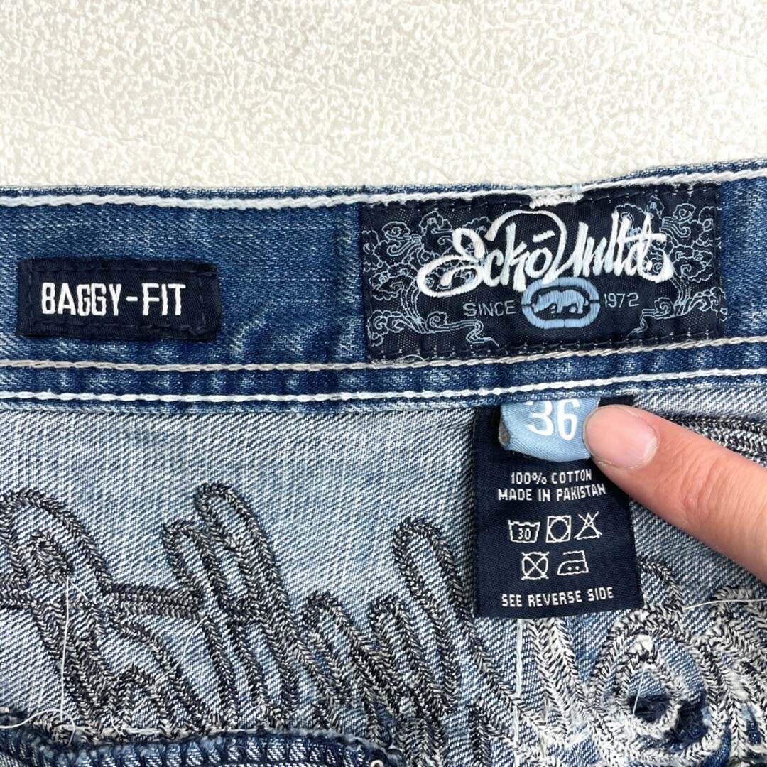 ECHO - エコー アンリミテッド ecko unltd. バギー デニム パンツ ロゴ