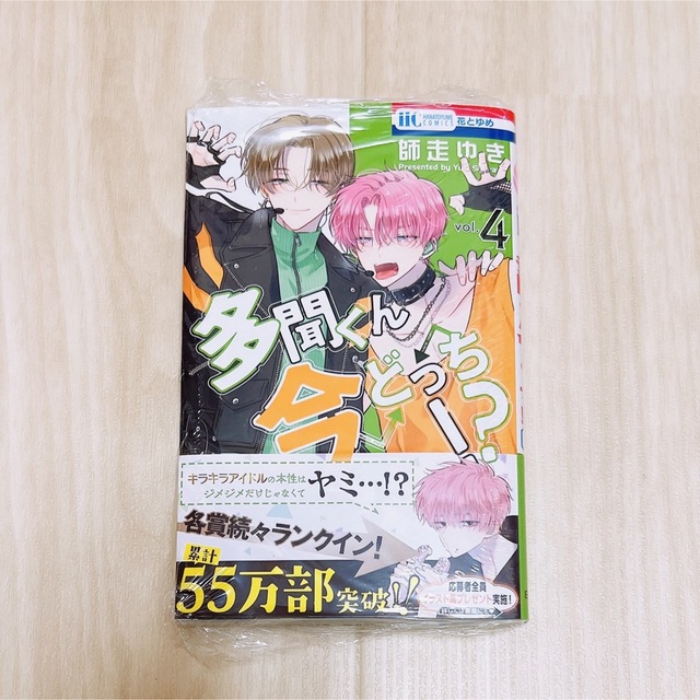 白泉社(ハクセンシャ)の多聞くん今どっち!? 4巻 新品未読 シュリンク付き未開封 エンタメ/ホビーの漫画(少女漫画)の商品写真