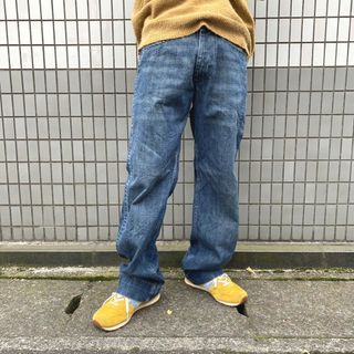 POLO JEANS CO デニム　パンツ　インディゴ　革パッチ　イナタイ