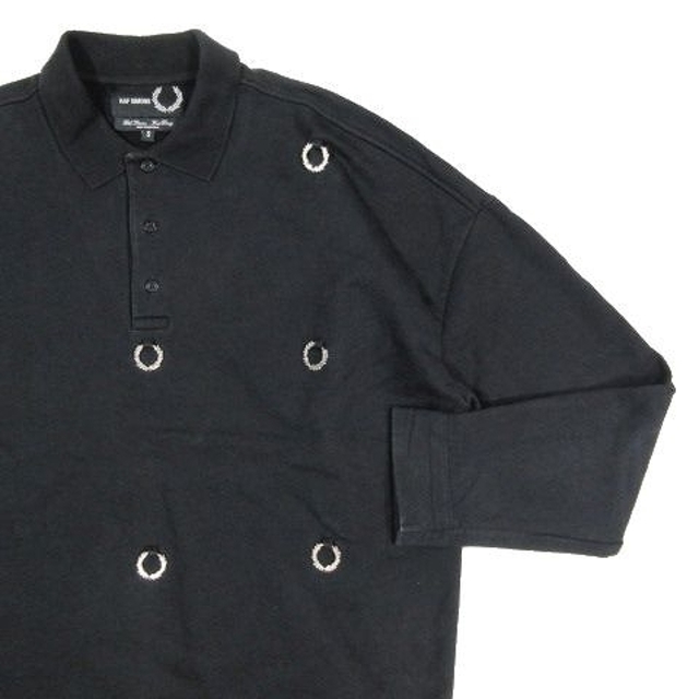 RAF SIMONS FRED PERRY パッチ半袖シャツ 白 M