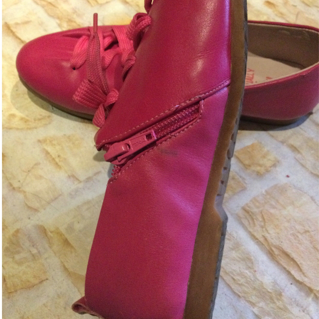 値下げ　¥2111→¥1666  ピンクの皮靴  ~21cmくらい キッズ/ベビー/マタニティのキッズ靴/シューズ(15cm~)(その他)の商品写真