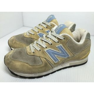 ニューバランス(New Balance)のnew balance/ニューバランス M594TGS スエード スニーカー クリーム×水色 
【Women's US 6 B】【小さめ】【レディース】【マラソン】【ジョギング】【中古】(スニーカー)