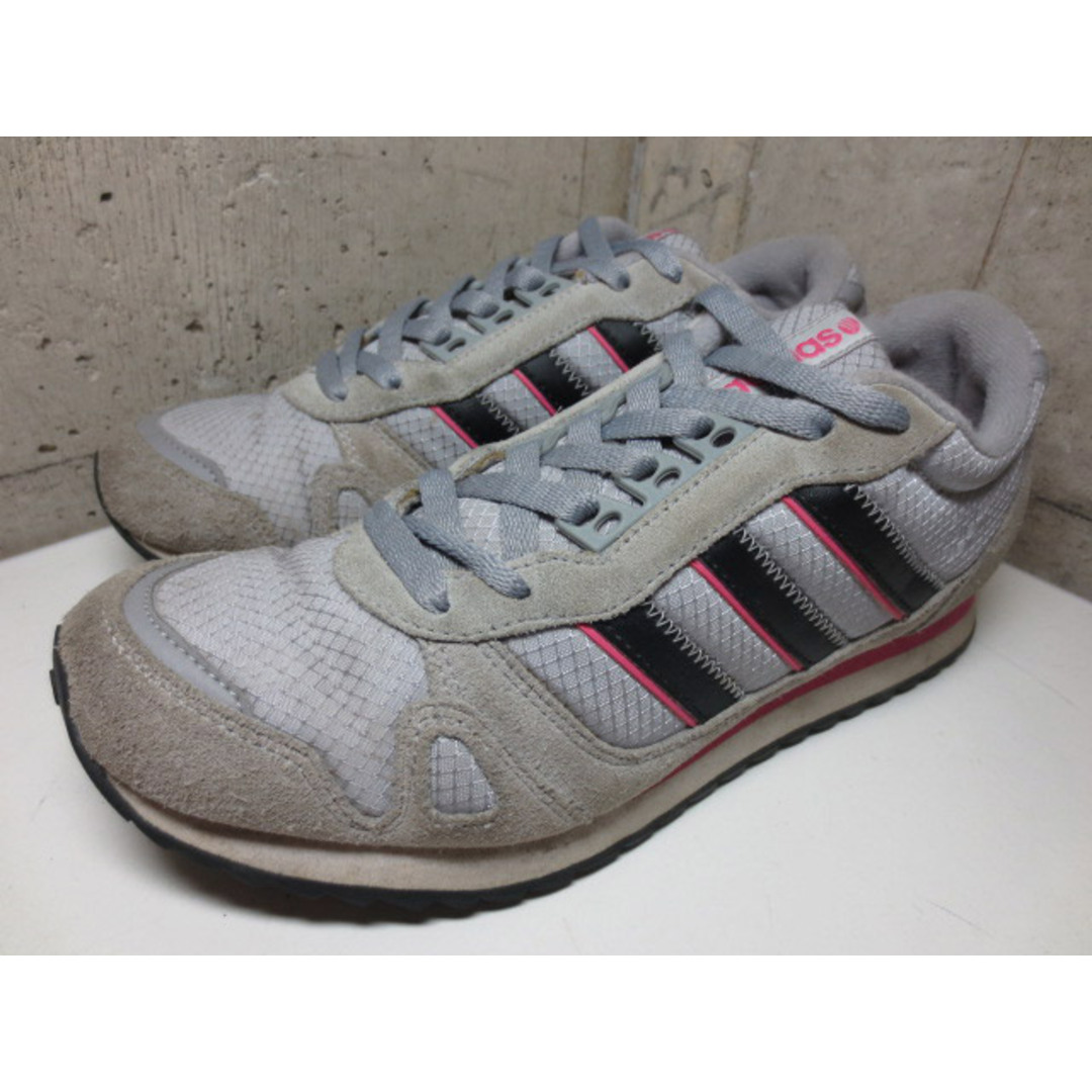 【中古】 adidas/アディダス ランニングシューズ グレー×ブラック×ピンク【Women's US 8】【スニーカー】 | フリマアプリ ラクマ