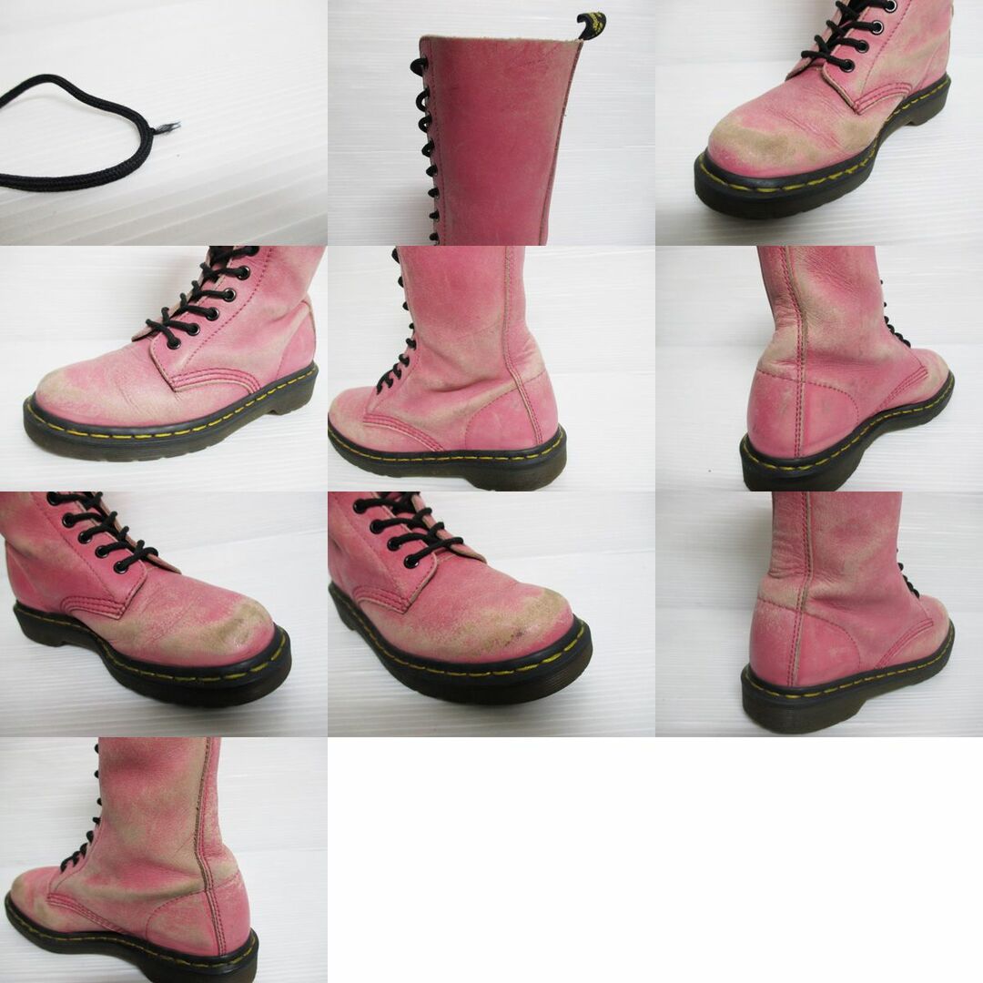 Dr.Martens(ドクターマーチン)のレディース ドクターマーチン/Dr.Martens 14アイレット レザーブーツ ロング サイズ：UK 5 ピンク 【中古】 レディースの靴/シューズ(ブーツ)の商品写真