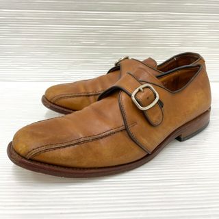 アレン エドモンズ Allen Edmonds Concord レザー モンクストラップ ドレスシューズ 外羽根 サイズ：US10 1/2 B キャメル MADE IN U.S.A古着 【中古】(ドレス/ビジネス)