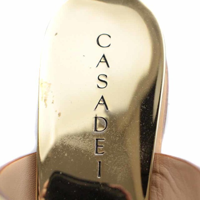 CASADEI 17SS CHAIN METAL SANDAL 6 23cm 茶 - サンダル