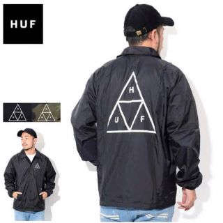 ハフ(HUF)のHUF コーチジャケット　size M ブラック(ナイロンジャケット)