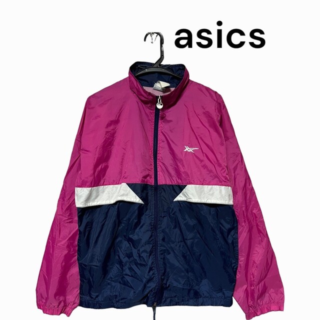 asics アシックス 古着 ウィンドブレーカー ナイロンジャケット | フリマアプリ ラクマ