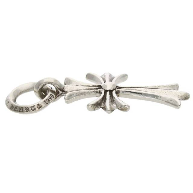 Chrome Hearts - クロムハーツ TINY CH CROSS/タイニーCHクロス チャーム/シルバーネックレストップ メンズ