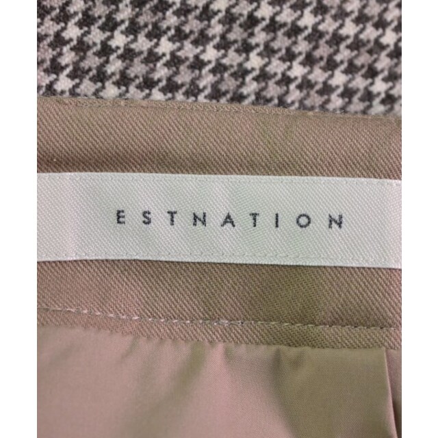 ESTNATION(エストネーション)のESTNATION ロング・マキシ丈スカート 38(M位) 茶等(千鳥格子) 【古着】【中古】 レディースのスカート(ロングスカート)の商品写真