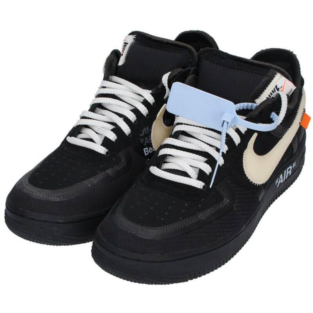ナイキ オフホワイト ×オフホワイト OFF-WHITE AIR FORCE LOW AO4606-001 エアフォースワンロースニーカー メンズ 27cm ナイキ NIKE オフホワイト 黒色 ブラック エアフォース