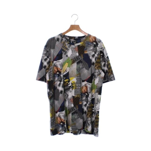 FENDI フェンディ Tシャツ・カットソー XXL グレーx紺x緑等(総柄)