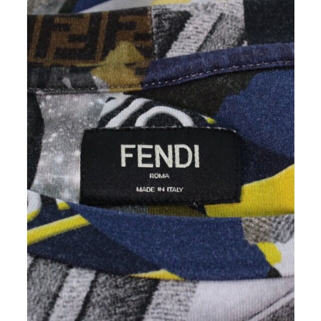 FENDI(フェンディ)のFENDI フェンディ Tシャツ・カットソー XXL グレーx紺x緑等(総柄) 【古着】【中古】 メンズのトップス(Tシャツ/カットソー(半袖/袖なし))の商品写真