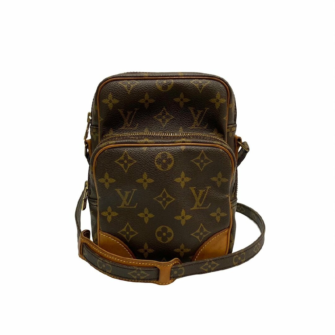 極 美品 レア LOUIS VUITTON ルイヴィトン アマゾン モノグラム レザー 本革 ミニ ショルダーバッグ ポシェット サコッシュ ブラウン 61031