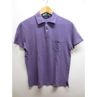 ラルフローレン(Ralph Lauren)の【中古】 Polo by Ralph Lauren/ラルフローレン ワンポイント刺繍(緑) ポケット付き 半袖 鹿の子 ポロシャツ 紫【サイズ：S】【CUSTOM FIT】(ポロシャツ)