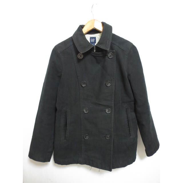 GAP(ギャップ)の【中古】GAP コットン Pコート ブラック【サイズ：Women's M】【ピーコート】【PEA COAT】 レディースのジャケット/アウター(その他)の商品写真