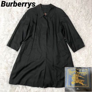 Burberrys' シルク100%ステンカラーコート スカーフ柄 金ホースロゴ