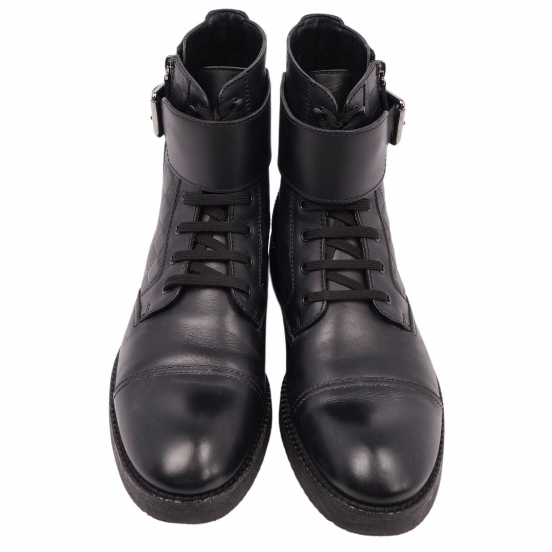 ルイヴィトン LOUIS VUITTON ブーツ ダミエ・アンフィニ サイドジップ ショートブーツ メンズ 靴 7.5(26cm相当) ブラック