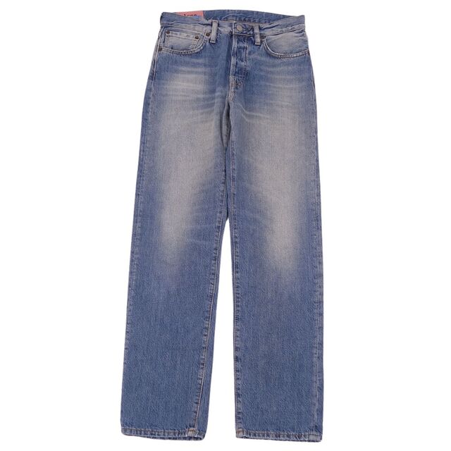 アクネストゥディオズ Acne Studios Bla Konst パンツ 1997Mid Blue Trash DENIM デニム ストレート ダメージ加工 レディース ボトムス 26/32 インディゴブルー