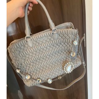 miumiu - miumiuクリスタル ナッパレザークリスタル ハンドバッグの