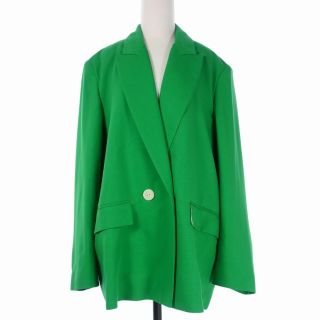 ザラ(ZARA)のザラ ZARA ダブルブレスト テーラードジャケット L グリーン 緑(その他)