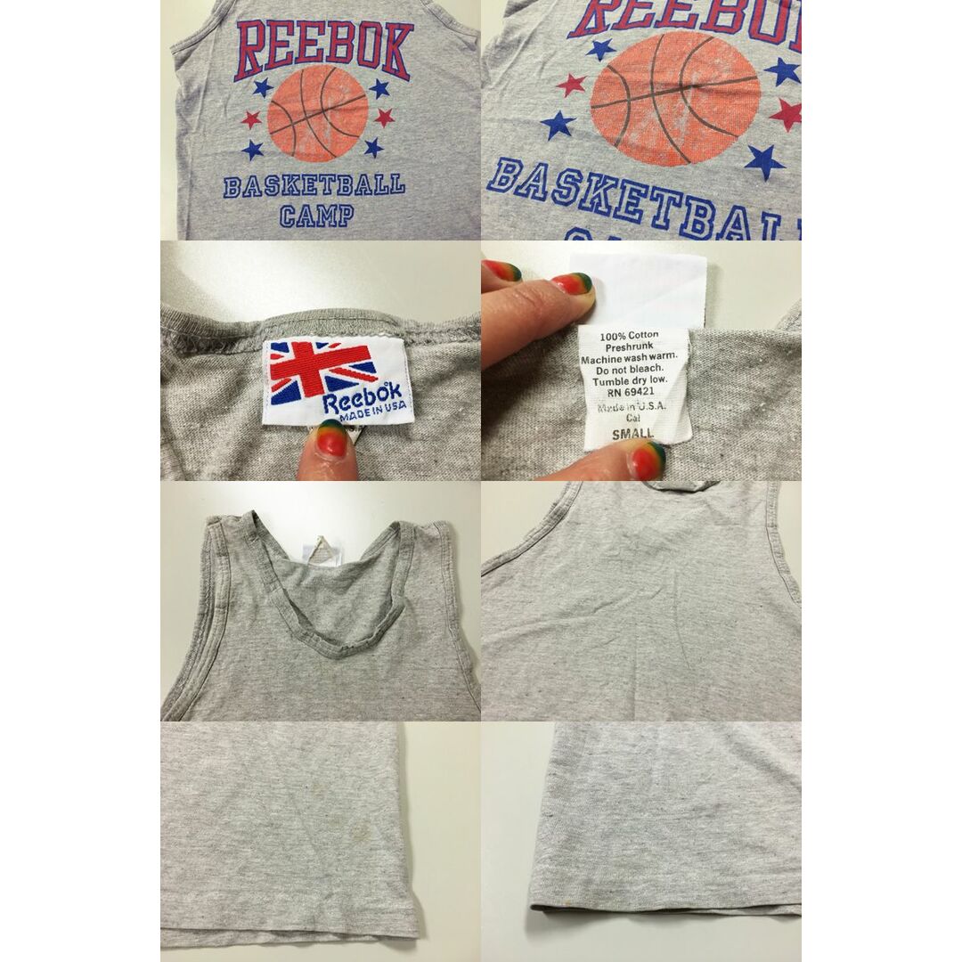 Reebok(リーボック)のReebok/リーボック コットン タンクトップ ライト杢グレー Made in U.S.A 
【サイズ：SMALL】【中古】 メンズのトップス(タンクトップ)の商品写真