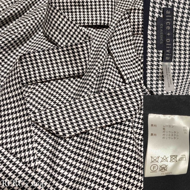 Alice+Olivia - 新品 alice+olivia 千鳥柄 ベルトリボン×ペーパー