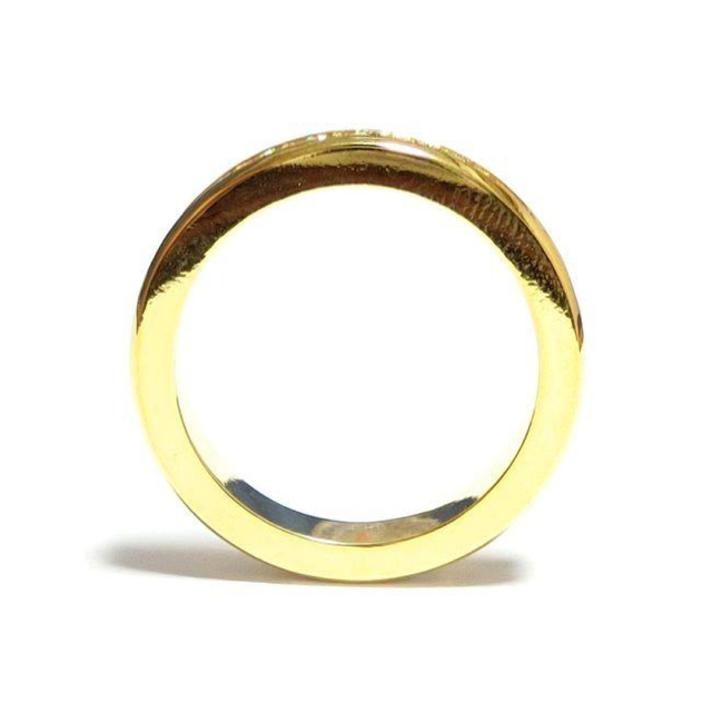 14号 フルエタニティ スワロフスキークリスタル オーロラクリア ゴールドリング レディースのアクセサリー(リング(指輪))の商品写真