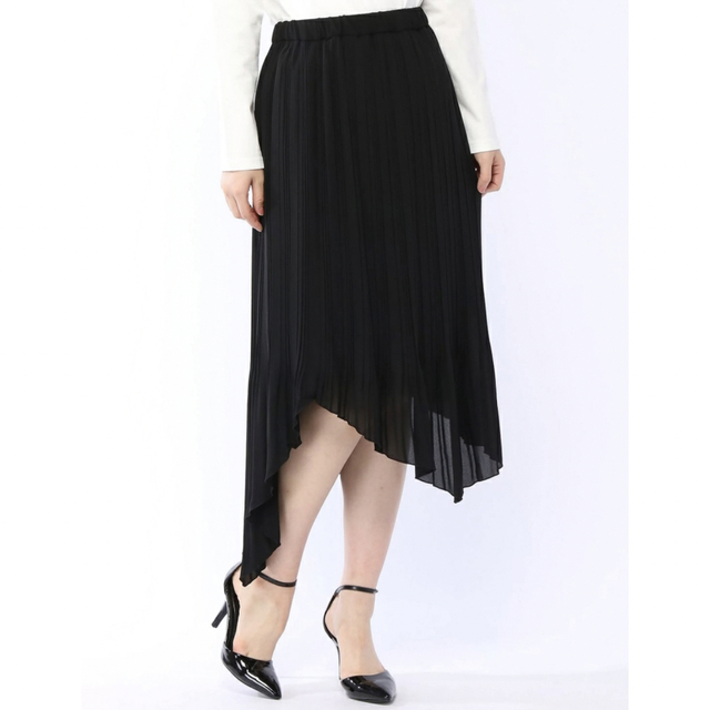 JEANASIS(ジーナシス)のジーナシス　プリーツスカート　ロングスカート　アシンメトリー レディースのスカート(ロングスカート)の商品写真