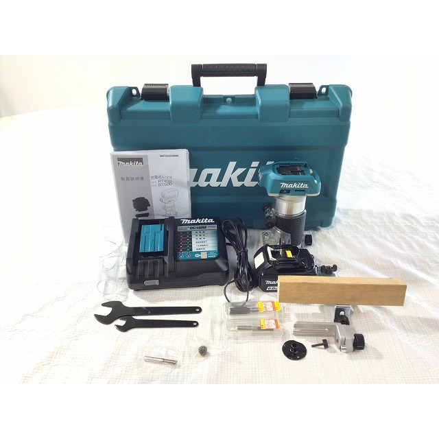 ☆比較的綺麗☆makita マキタ 18V 充電式トリマ RT50DRG バッテリー 1個(18V 6.0Ah) 充電器 ケース付き 電動工具  ルーター 67079