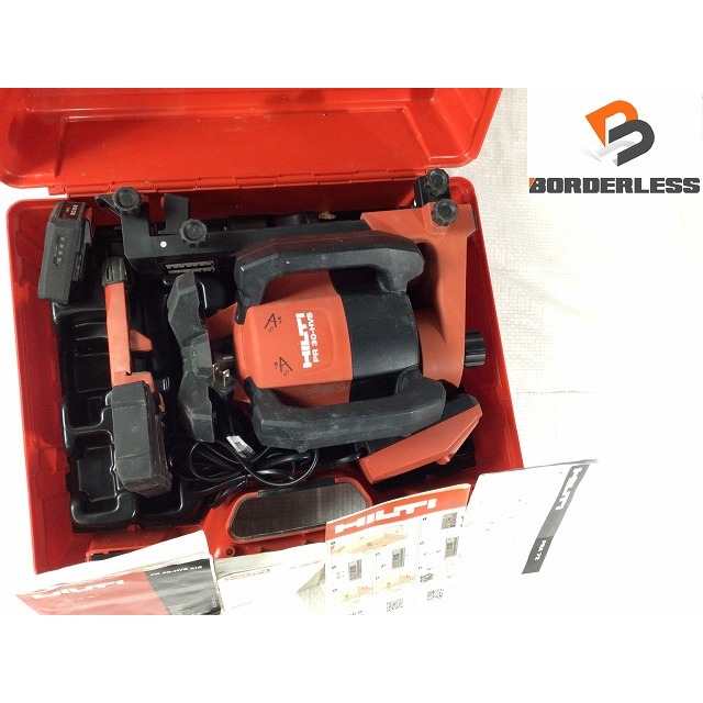 ☆品☆HILTI ヒルティ 回転レーザーPR30-HVS 受光機1台(PRA30) バッテリ2個(B12/2.6) 充電器 66644