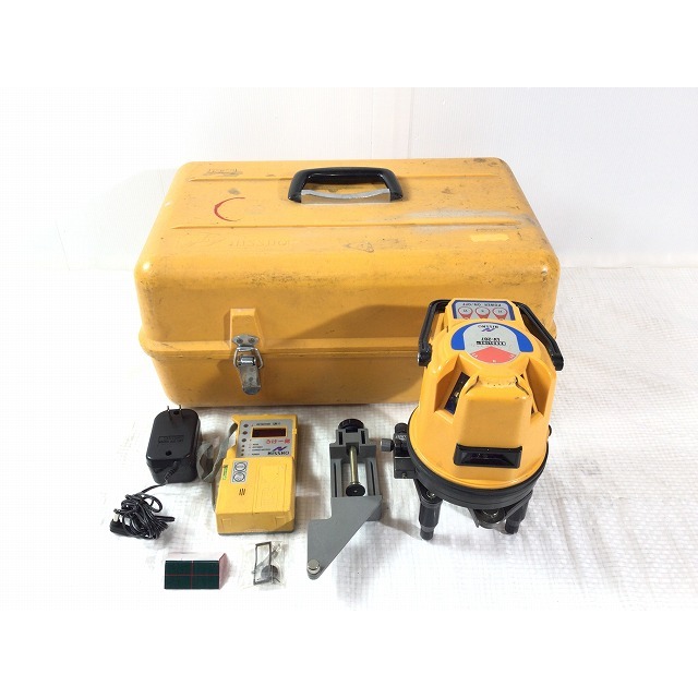 ☆中古品☆NISSHO ニッショー レーザー墨出し機 ロボライン LV-207 受光器 UK-1 セット 測定 ケース付 66933 自動車/バイクのバイク(工具)の商品写真