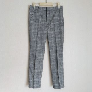 ザラ(ZARA)のZARA BASIC☆ザラ グレンチェック テーパード パンツ /XS(クロップドパンツ)