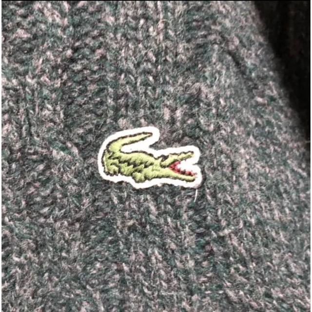 LACOSTE - 希少 ラコステ☆ワンポイント刺繍ロゴ ケーブルニット