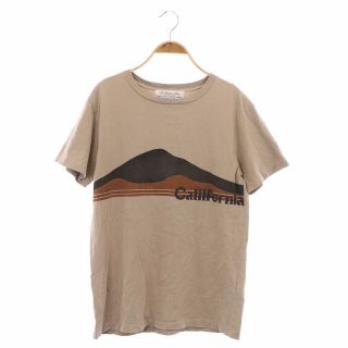 レミレリーフ(REMI RELIEF)のレミレリーフ プリントTシャツ カットソー 半袖 F ブラウンベージュ(Tシャツ(半袖/袖なし))