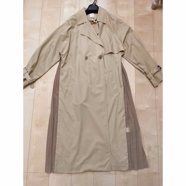 SEE THROUGH BACK PLEATS TRENCH ameri