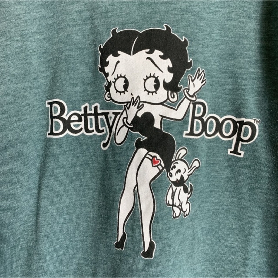 Betty Boop(ベティブープ)の【ベティーブープ】古着 レディース トップス スウェット トレーナー オリーブ色 レディースのトップス(トレーナー/スウェット)の商品写真